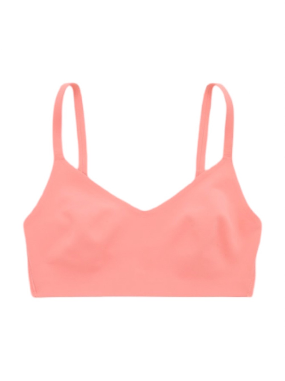 OFFLINE By Aerie Real Me XTRA On-The-Go Double V Sports Bra in wild peach color